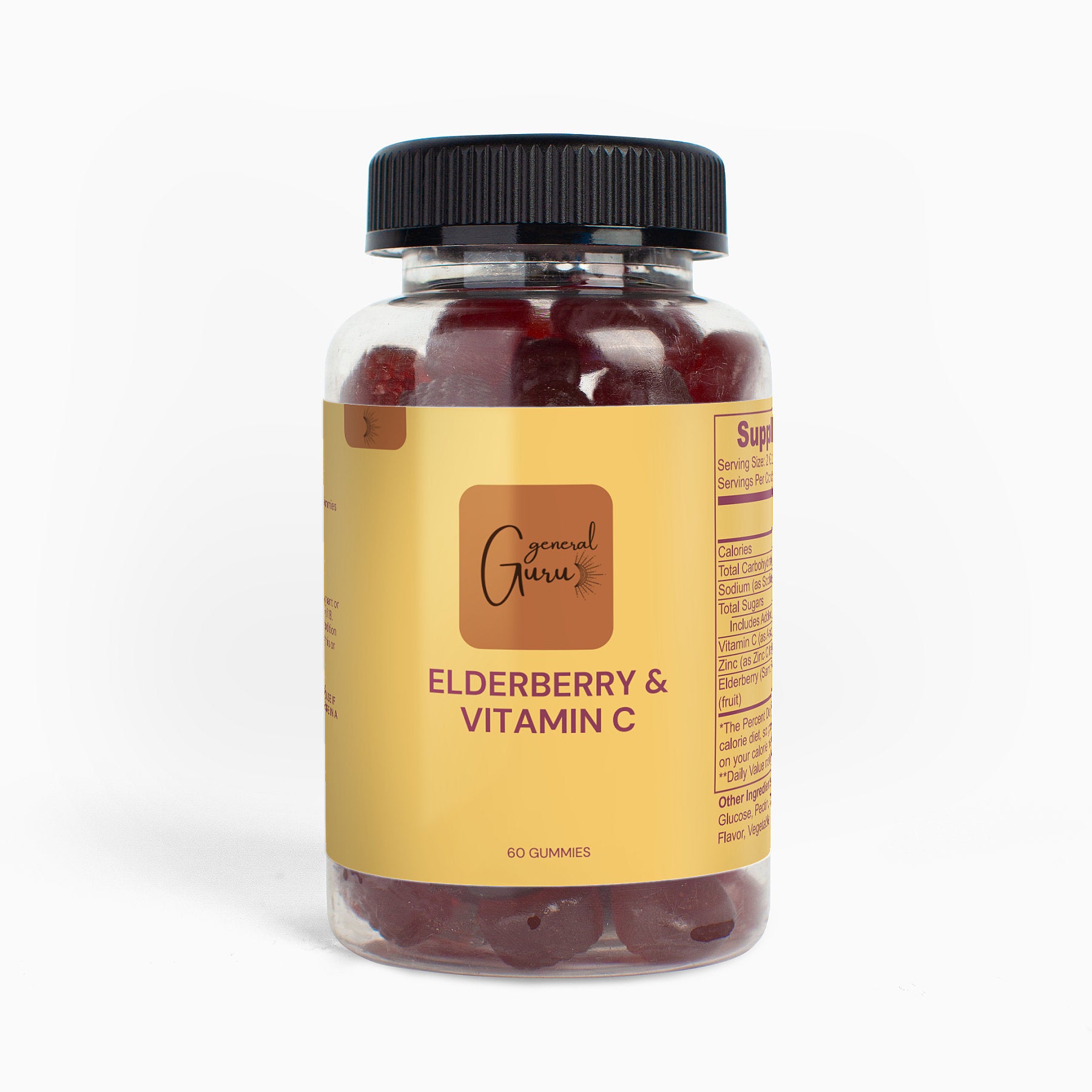 Tasty Wellness Boost - Dive into the delicious world of our Elderberry & Vitamin C Gummies. Experience immune support and overall well-being in every chew.
